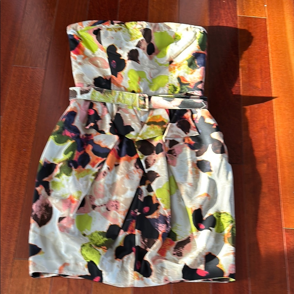 Colorful Strapless Dress
